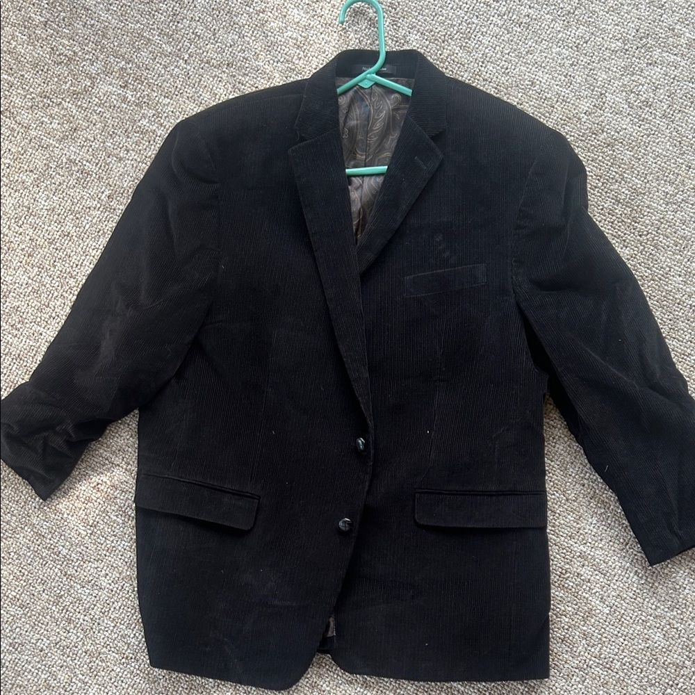Ralph Lauren Black Corduroy Sport Coat Blazer